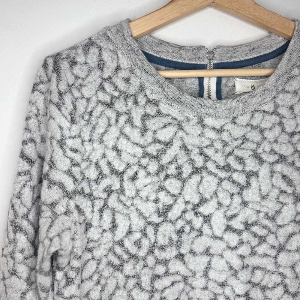 LOU & GREY Leopard Print Plush Textured Sweater Dress Women’s MED Cozy Active - Picture 2 of 6